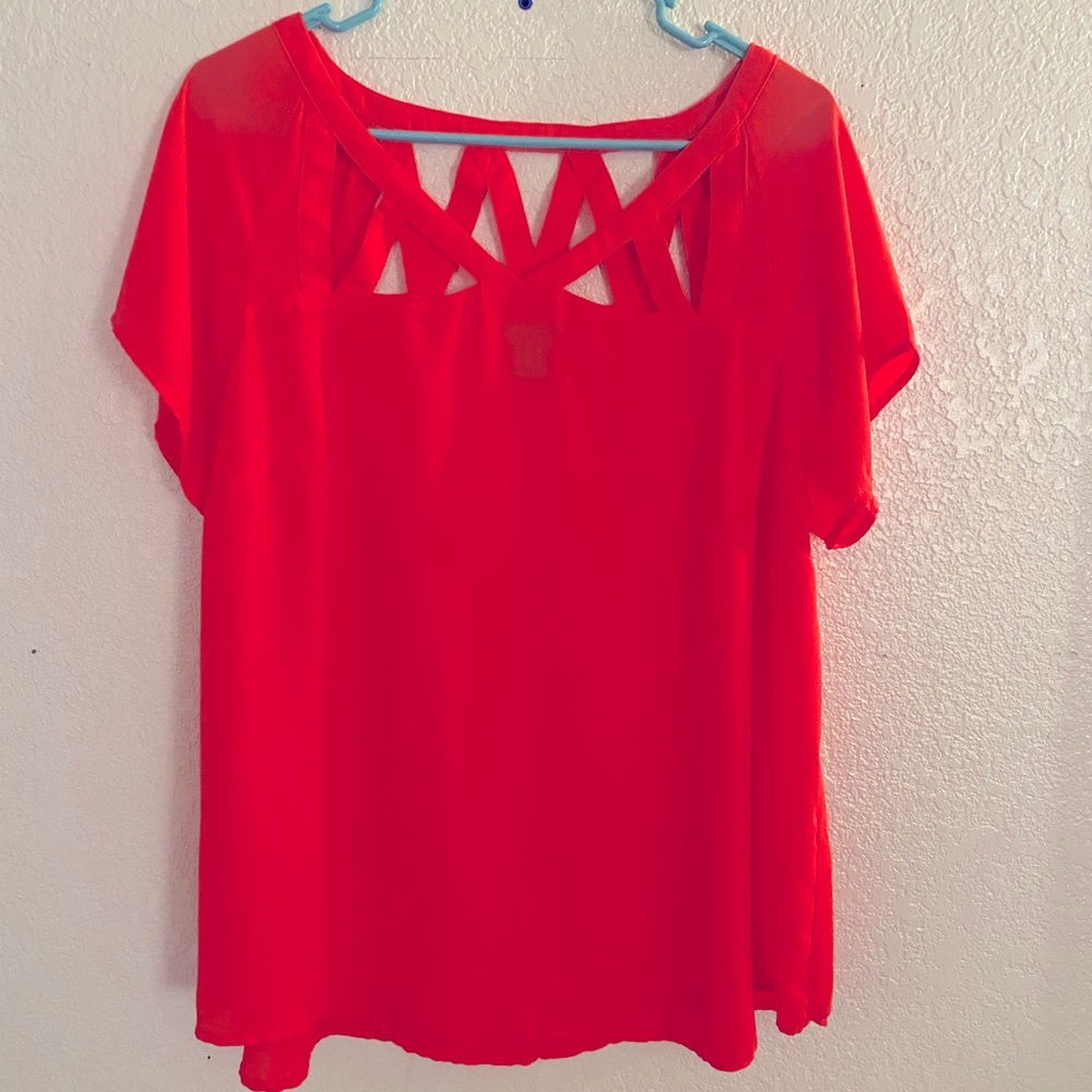 Torrid size 1 hot pink blouse